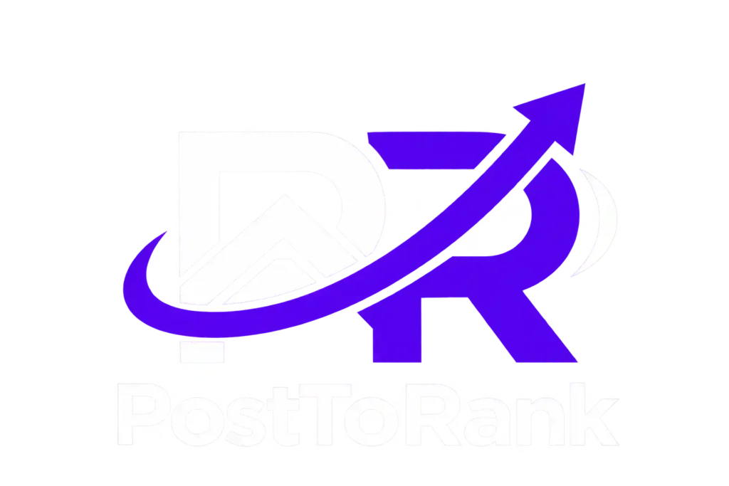 posttorank white logo